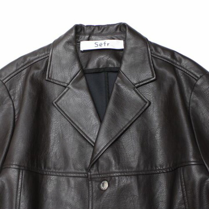 楽天市場】【中古】 Sefr セファ 23SS フェイクレザージャケット L 