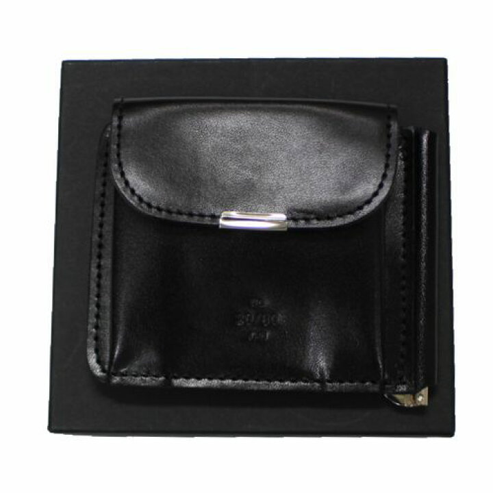 トゥエンティーエイティー  TOCHIGI LEATHER 🎊 CLIP WALLET 【コンパクトなデザイン】 レザークリップウォレット 財布 ONE ブラック
