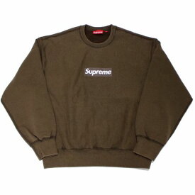 【中古】 Supreme シュプリーム 25SS Washed Box Logo Crewneck Brown ボックスロゴ スウェット M ブラウン