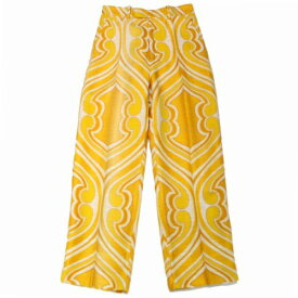 【中古】 FUMIKA_UCHIDA フミカ ウチダ 19AW REMADE CURTAIN SLACKS ヴィンテージ カーテン スラックス パンツ 34 オレンジ