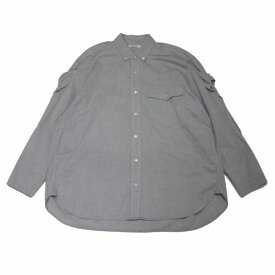 【中古】 FUMIKA_UCHIDA フミカ ウチダ 21SS Oxford RM-BELTED SHIRTS オックスフォード アームベルテッド シャツ 38 グレー