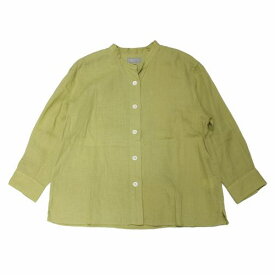 【中古】 MARGARET HOWELL マーガレットハウエル 23SS LINEN VOILE リネンシャツ 2 イエロー系