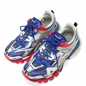【中古】 BALENCIAGA バレンシアガ Track2 トラック2 スニーカー 41 ネイビー