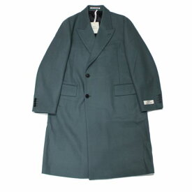 【中古】 AURALEE × KITH 101 オーラリー キス 24AW Melton Chesterfield Coat メルトン チェスターフィールド コート 3 グリーン