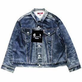 【中古】 eye JUNYA WATANABE MAN × LEVI'S × BerBerJin 25SS 綿ツイル インクジェットプリント リーバイス Wネーム 転写ジャケット XL