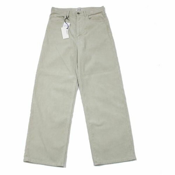 【中古】 AURALEE オーラリー 25SS PIGMENT DYE FINX CORDUROY WIDE 5P PANTS コーデュロイパンツ 1 ホワイトカーキ