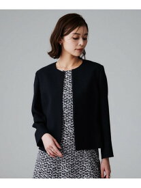 【SALE／55%OFF】【短丈/日本製】カラミ風メッシュ ノーカラージャケット UNTITLED アンタイトル ジャケット・アウター ノーカラージャケット ベージュ ネイビー【RBA_E】【送料無料】[Rakuten Fashion]