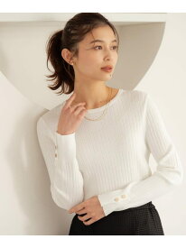 【アンサンブル可/洗える】ワイドリブニット UNTITLED アンタイトル トップス ニット ブルー ピンク グレー ホワイト ネイビー【送料無料】[Rakuten Fashion]