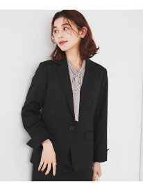 【洗える通勤スーツ】レジェールギャバ ストレッチテーラードジャケット UNTITLED アンタイトル ジャケット・アウター テーラードジャケット・ブレザー ネイビー ブラック【送料無料】[Rakuten Fashion]