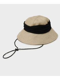 【柔らかい/洗える】ドレープリボンハット UNTITLED アンタイトル 帽子 ハット グレー ベージュ【送料無料】[Rakuten Fashion]