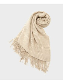 【SALE／50%OFF】ハウンドトゥース柄ウールカシミヤストール UNTITLED アンタイトル ファッション雑貨 マフラー・ストール・ネックウォーマー ブラック ベージュ【RBA_E】【送料無料】[Rakuten Fashion]