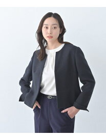 【SALE／15%OFF】【きれいめ】ツイード ペプラムジャケット UNTITLED アンタイトル ジャケット・アウター ノーカラージャケット ネイビー ブルー オレンジ【RBA_E】【送料無料】[Rakuten Fashion]