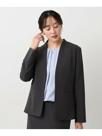 【UV/接触冷感/スーツ】エアリーノーカラージャケット UNTITLED アンタイトル ジャケット・アウター ノーカラージャケット グレー ネイビー【送料無料】[Rakuten Fashion]
