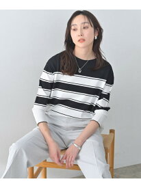 【SALE／5%OFF】【洗える/ゆったり】ボーダーボートネックニット UNTITLED アンタイトル トップス ニット ブラック ホワイト【RBA_E】【送料無料】[Rakuten Fashion]