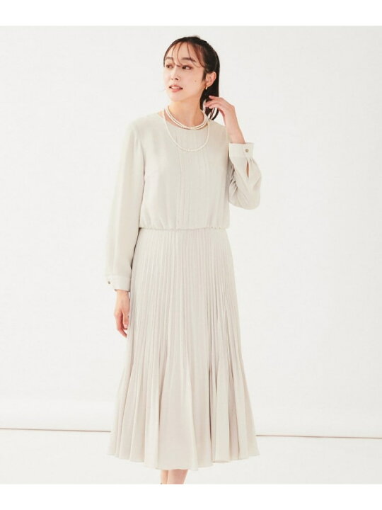 楽天市場】【SALE／52%OFF】【通勤】ジョーゼット プリーツワンピース 