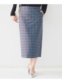【SALE／60%OFF】【セットアップ可能】ギンガムチェック ペンシルスカート UNTITLED アンタイトル スカート その他のスカート ブラック ブルー【RBA_E】【送料無料】[Rakuten Fashion]