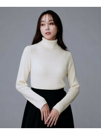 【SALE／20%OFF】【洗える/アンサンブル可能/ウール100%】リブタートルネックウールニット UNTITLED アンタイトル トップス ニット ホワイト レッド グレー ブルー ブラック【RBA_E】【送料無料】[Rakuten Fashion]