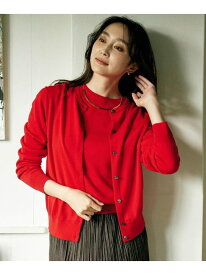 【SALE／40%OFF】【洗える/アンサンブル可/ウール100%】ウールクルーカーディガン UNTITLED アンタイトル トップス カーディガン ホワイト ブラック グレー レッド ブルー【RBA_E】【送料無料】[Rakuten Fashion]