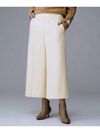 【SALE／20%OFF】【ウール100%/ウエスト後ろゴム】 クロップドワイドパンツ UNTITLED アンタイトル パンツ その他のパンツ ホワイト グレー ブラック ブラウン【RBA_E】【送料無料】[Rakuten Fashion]