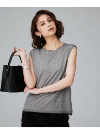 【SALE／50%OFF】【アンサンブル可/洗える】シアーノースリーブ プルオーバー UNTITLED アンタイトル トップス ニット グレー ブラウン ブルー【RBA_E】【送料無料】[Rakuten Fashion]