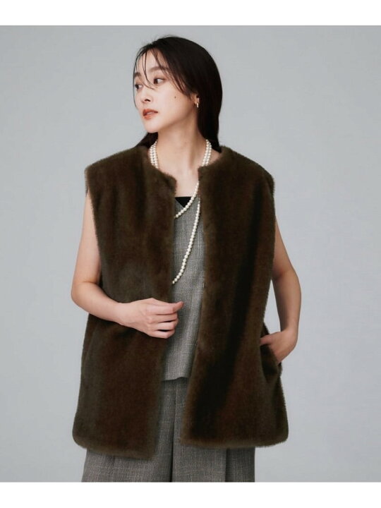 楽天市場】【SALE／60%OFF】【トレンド/ジレ】フェイクファーベスト 