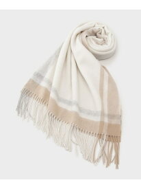 【SALE／20%OFF】【名品/定番人気】ウールチェックストール UNTITLED アンタイトル ファッション雑貨 マフラー・ストール・ネックウォーマー ブラウン グレー【RBA_E】【送料無料】[Rakuten Fashion]