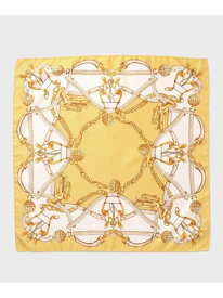【手洗い/58cm正方形】ベルトプリントスカーフ UNTITLED アンタイトル ファッション雑貨 マフラー・ストール・ネックウォーマー イエロー ベージュ ピンク【送料無料】[Rakuten Fashion]