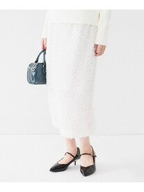 【SALE／70%OFF】【洗える/後ろウエストゴム】カットジャカード ナロースカート UNTITLED アンタイトル スカート その他のスカート ホワイト ブラック【RBA_E】【送料無料】[Rakuten Fashion]