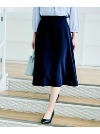 【洗えるスーツ/ストレッチ性】フレアスカート UNTITLED アンタイトル スカート ロング・マキシスカート ネイビー ブラック【送料無料】[Rakuten Fashion]