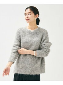 【SALE／60%OFF】【ゆったり】アルパカ混シャギーニット UNTITLED アンタイトル トップス ニット グレー パープル ブルー【RBA_E】【送料無料】[Rakuten Fashion]