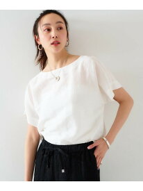 【SALE／60%OFF】【セットアップ可能/手洗い可】リネン混 ボートネックTブラウス UNTITLED アンタイトル トップス シャツ・ブラウス ベージュ ブラウン オレンジ グレー パープル ホワイト ブルー【RBA_E】【送料無料】[Rakuten Fashion]