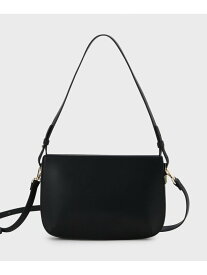 スプリットレザーフラットショルダー UNTITLED アンタイトル バッグ ショルダーバッグ ブラック ピンク【送料無料】[Rakuten Fashion]