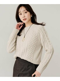 【SALE／20%OFF】【洗える】スポンディッシュ ケーブル柄ニット UNTITLED アンタイトル トップス ニット パープル ピンク ネイビー グレー【RBA_E】【送料無料】[Rakuten Fashion]