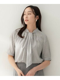 【洗える/スーツインナー】ジオメボウタイブラウス UNTITLED アンタイトル トップス シャツ・ブラウス ピンク グリーン【送料無料】[Rakuten Fashion]