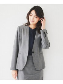 【SALE／52%OFF】【通勤スーツ】ウーステッド カラーレスジャケット UNTITLED アンタイトル ジャケット・アウター ノーカラージャケット ネイビー グレー ブルー【RBA_E】【送料無料】[Rakuten Fashion]