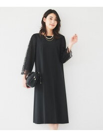 【SALE／30%OFF】【フォーマルドレス/セレモニー/オケージョン】袖レース サックワンピース UNTITLED アンタイトル ワンピース・ドレス その他のワンピース・ドレス ブラック ネイビー【RBA_E】【送料無料】[Rakuten Fashion]