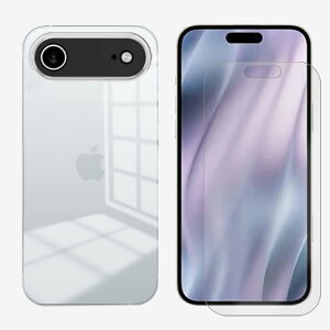 �y�A���`�O���A�ی�t�B�����ETPU �Z�b�g�ziPhone 17 Air �P�[�X �Ռ��z�� 2D�\�t�g�ی�t�B���� + TPU�f�� �\�t�g���� �N���A �X�}�z�P�[�X �A�C�z��17 Air iPhone 17 Air �\�t�g�P�[�X �g�уP�[�X