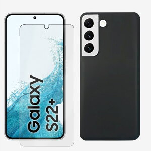 �y�A���`�O���A�ی�t�B�����E��TPU �Z�b�g�zGalaxy S22+ �Ռ��z�� 2D�\�t�g�ی�t�B���� + �}�b�gTPU�f�� �u���b�N �}�b�g�g�� �J�o�[ �J�o�[ S22+ �P�[�X �M�����N�V�[S22+�P�[�X GalaxyS22+ �ی�J�o