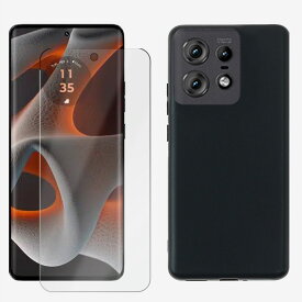 【保護フィルム付き】Motorola edge 50s pro ケース 黒TPU スマホケース 耐衝撃 カバー ブラック マット スマホケース 携帯 カバー edge50s Pro A402MO モトローラ edge50sproケース 携帯ケース TPU素材 保護カバー 携帯ケース