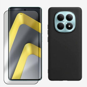 �y�A���`�O���A�ی�t�B�����E��TPU �Z�b�g�zXiaomi POCO M8 5G �Ռ��z�� 2D�\�t�g�ی�t�B���� + �}�b�gTPU�f�� �u���b�N �}�b�g�g�� �J�o�[ Xiaomi POCO M8 5G �V���I�~ �ی�J�o�[ �g�уP�[�X