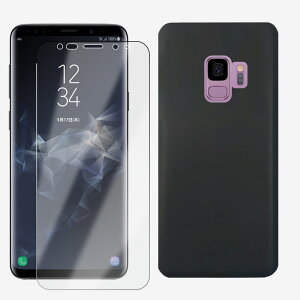 �y�A���`�O���A�ی�t�B�����E��TPU �Z�b�g�zGalaxy S9+ �Ռ��z�� 2D�\�t�g�ی�t�B���� + �}�b�gTPU�f�� �u���b�N �}�b�g�g�� �J�o�[ Galaxy S9+ S9+ �M�����N�V�[ S9 �v���X au SCV39 �h�R�� SC-03K galaxys9