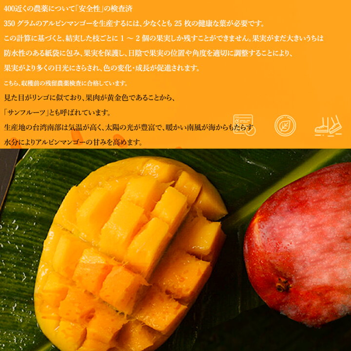 楽天市場】【予約受付中】完熟台湾産マンゴー アーウィン種 中玉 5.0kg 