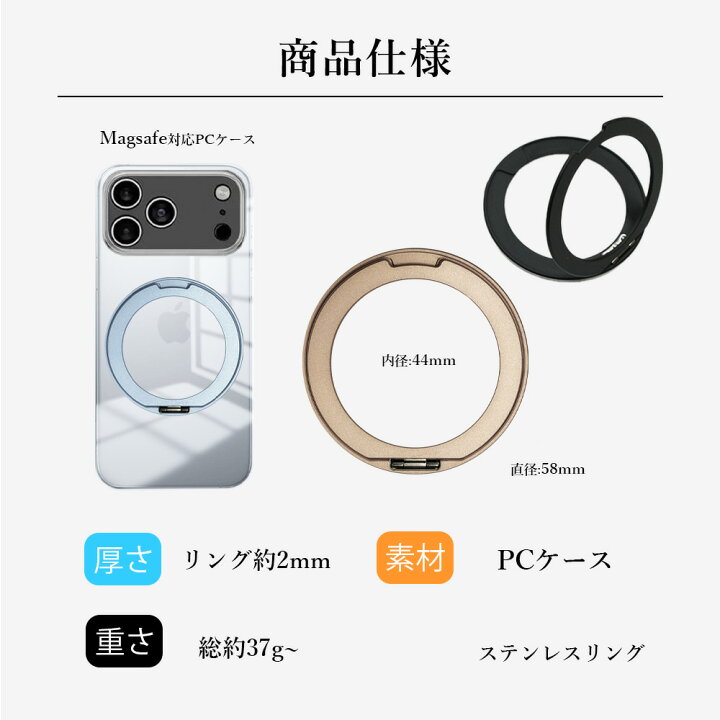 楽天市場】MagSafe対応 Xperia 1 II 透明 PC ハードケース 
