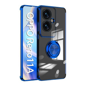 �y�K���X�t�B�����t���zOPPO Reno11 A �P�[�X �����O�t�� �N���A TPU �ϏՌ� ���� ���b�L���H �X�^���h�@�\ �����h�~ 360°��] �X�g���b�v�z�[���t�� Reno Reno11A 5G CPH2603 A401OP �I�b�| ���m ���^�J�o
