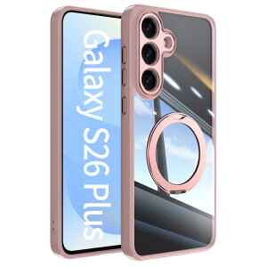 �y�\�t�g�N���A�ی�t�B�����t�zGalaxy S26Plus �P�[�X Magsafe �����O �X�^���h�@�\ TPU �ϏՌ� ���� �J���t�� �w �����O�t�� �����h�~ ����~�� ���菝�h�~ S26plus �M�����N�V�[S26+�P�[�X galaxys26+ SM