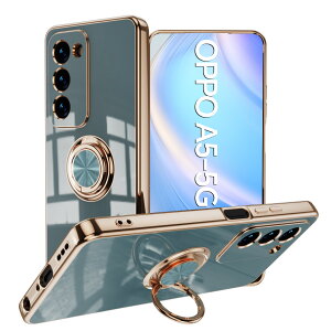 OPPO A5 5G �P�[�X �����O��̌^�P�[�X TPU �ϏՌ� ���ʃS�[���h���b�L �X�^���h�@�\ �����h�~ ����~�� ���菝�h�~ �X�g���b�v�z�[���t�� OPPOA5 5G A502OP CPH2751 �I�b�| �J�o�[ �I�b�| ���u���X�^��