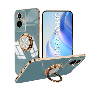 OPPO A79 �P�[�X �����O��̌^�P�[�X TPU �ϏՌ� ���ʃS�[���h���b�L �X�^���h�@�\ �����h�~ ����~�� ���菝�h�~ �X�g���b�v�z�[���t�� OPPO A79 �J�o�[ OPPOA79�P�[�X A79�ی�J�o�[ A79�P�[�X A79�J