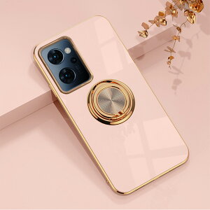 OPPO Reno7 A �P�[�X �����O�t�� �N���A TPU �ϏՌ� ���� ���ʃS�[���h���b�L �X�^���h�@�\ �����h�~ ����~�� ���菝�h�~ �X�g���b�v�z�[���t�� OPPO Reno7 A �J�o�[ Reno7a�P�[�X �I�b�| Reno7a ���u��