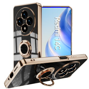 �y�\�t�g �A���`�O���A�t�B�����t�zXiaomi Redmi 14C 5G �P�[�X �����O��̌^�P�[�X TPU �ϏՌ� ���ʃS�[���h���b�L �X�^���h�@�\ �����h�~ ����~�� ���菝�h�~ Redmi 14C �J�o�[ redmi14c SIM�t���[ �V