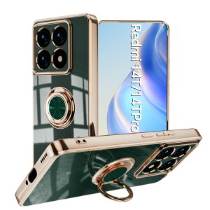 �y�\�t�g�N���A�ی�t�B�����t�zXiaomi 14T Pro �P�[�X �����O��̌^�P�[�X TPU �ϏՌ� ���ʃS�[���h���b�L �X�^���h�@�\ �����h�~ ����~�� ���菝�h�~ Xiaomi14TPro A402XM 2407FPN8ER �V���I�~ 14T ���u